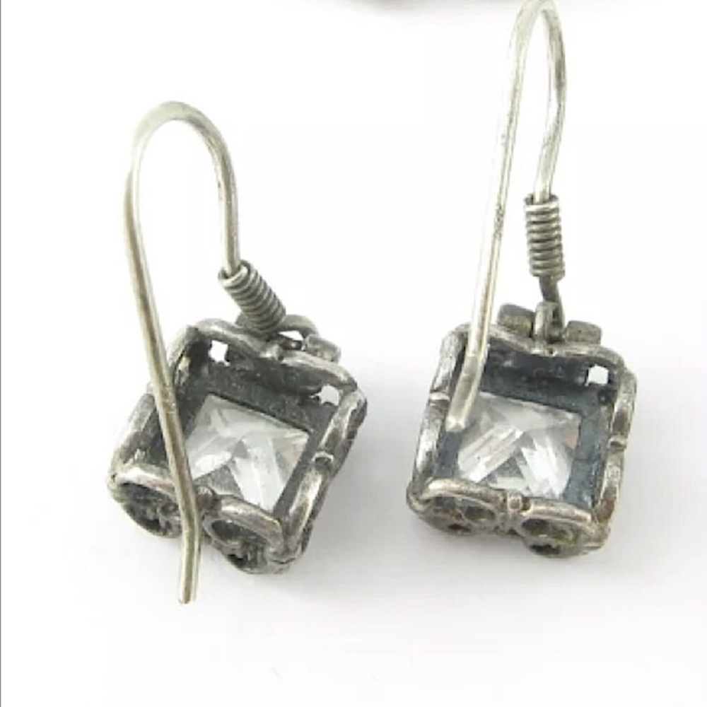 SILPADA Uptown Sterling Silver 925 CZ Earrings - Picture 4 of 5